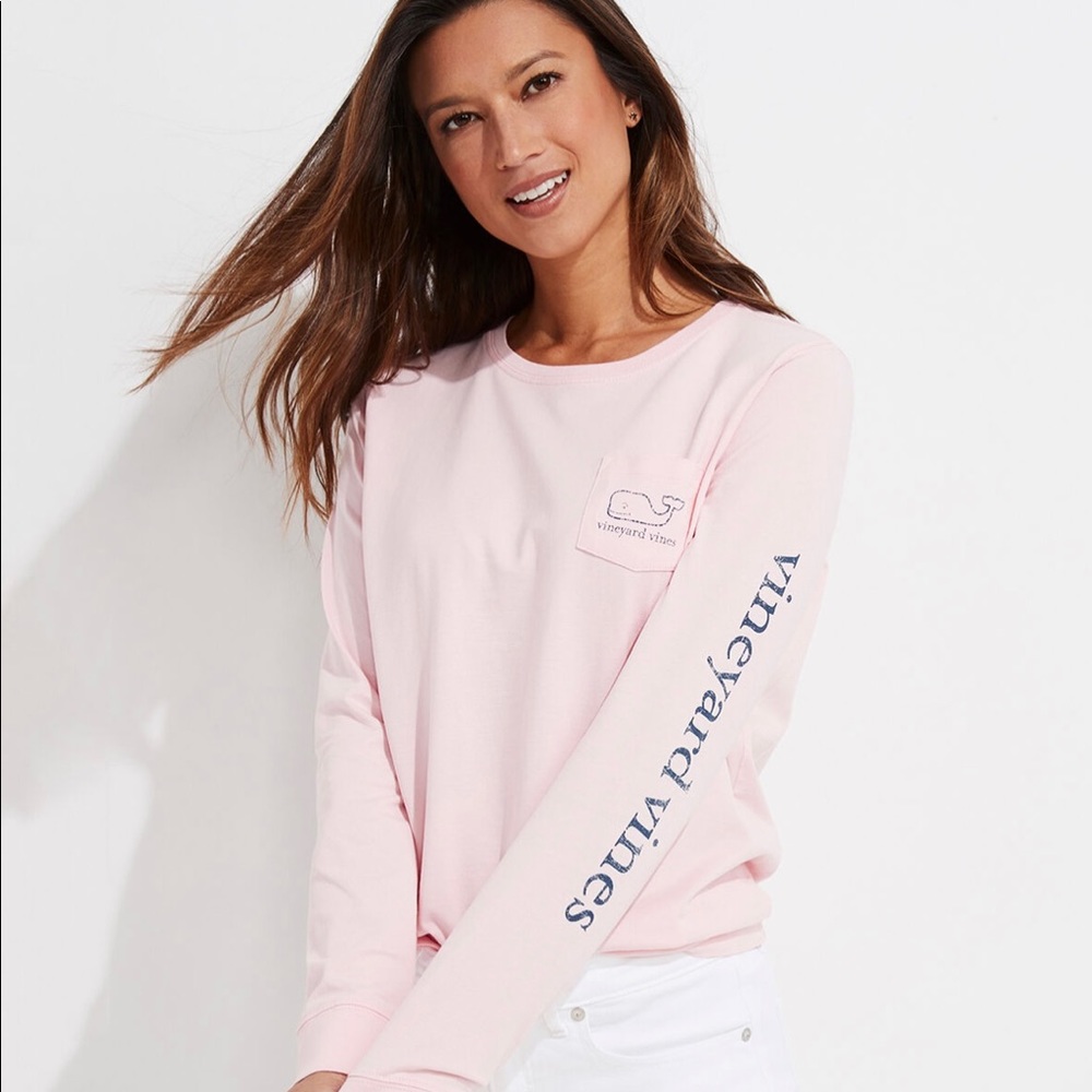 Vineyard Vines Long-Sleeve Vintage Whale Pocket Tee
